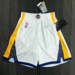 NBA Golden State Warriors 75th anniversary shorts blanc